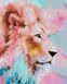 Раскраска по номерам Розовый Лев ©Ira Volkova (KH4399) Идейка — фото комплектации набора