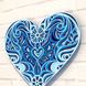 Дерев'яна 3d розмальовка Блакитне квіткове серце Wortex Woods (3DP30026)