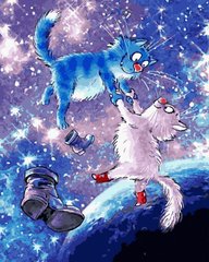 Картина по номерам Синие коты в космосе (BK-GX41012) (Без коробки)
