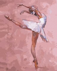 Картина по номерам Балерина в розовом цвете (BRM3692) фото интернет-магазина Raskraski.com.ua