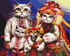 Картина по номерам Кошачья семья © Марианна Пащук (BS53872) (Без коробки)