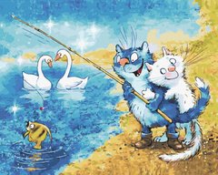 Картина раскраска Любовь и рыбалка (BK-GX40102) (Без коробки)