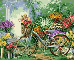 Картина по номерам Велосипед в цветах (ACR-B-12501-AC) ArtCraft фото интернет-магазина Raskraski.com.ua