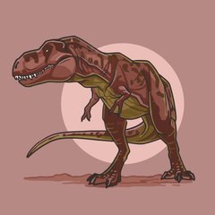 Раскраска по номерам Тиранозавр красный (ACR-15023-AC) ArtCraft (Без коробки)