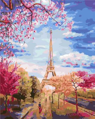 Картина по номерам Весеннее небо Парижа (AS0137) ArtStory фото интернет-магазина Raskraski.com.ua