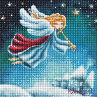 Набір алмазної вишивки Різдвяний ангел Ідейка (AMO7573) фото інтернет-магазину Raskraski.com.ua