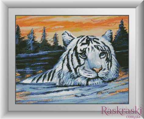 Алмазна вишивка Тигр на заході Dream Art (DA-30999) фото інтернет-магазину Raskraski.com.ua