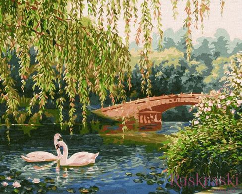 Раскраска для взрослых Лебеди на озере ©Сергей Лобач (KHO4359) Идейка (Без коробки)
