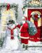 Картина за номерами Санта зі сніговиком (BRM21398) — фото комплектації набору