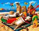 Картина раскраска Семья котов на море (VP1317) Babylon — фото комплектации набора