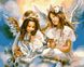 Раскраски по номерам Ангелы на небесах (BRM8963) — фото комплектации набора