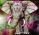Алмазна вишивка Розписаний слон (ME24941) Диамантовые ручки (GU_178217) — фото комплектації набору