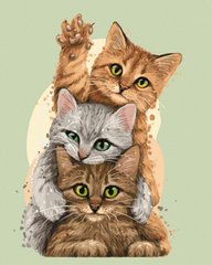 Рисование по номерам Веселые котята (BK-GX41958) (Без коробки)