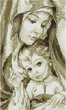 Алмазная картина Богородица с Иисусом ColorArt (CLR-TP900, Без подрамника) 30 х 50 см фото интернет-магазина Raskraski.com.ua