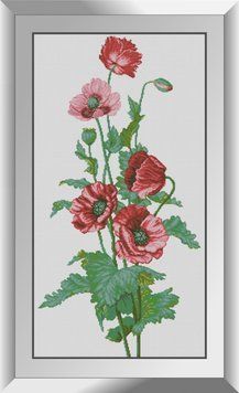 Мозаїка алмазна Квітучі маки Dream Art (DA-31200) 49 x 92 см фото інтернет-магазину Raskraski.com.ua