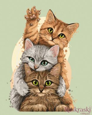 Рисование по номерам Веселые котята (BK-GX41958) (Без коробки)