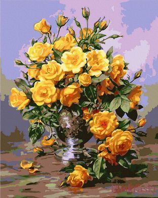 Картина за номерами Жовті троянди (BRM7530) фото інтернет-магазину Raskraski.com.ua