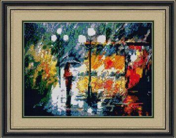 Картина из страз Акварельный вечер (полная зашивка, квадратные камни) Dream Art (DA-30110, Без подрамника) 37 х 29 см фото интернет-магазина Raskraski.com.ua
