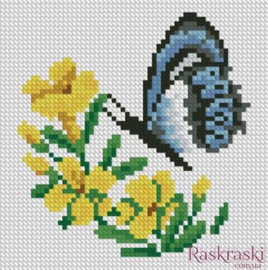 Набір алмазної мозаїки Метелик з клематісом (15 х 15 см) Dream Art (DA-31771M) фото інтернет-магазину Raskraski.com.ua