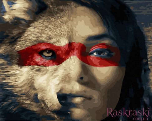 Картина по номерам Девушка -волк (BK-GX43021) (Без коробки)
