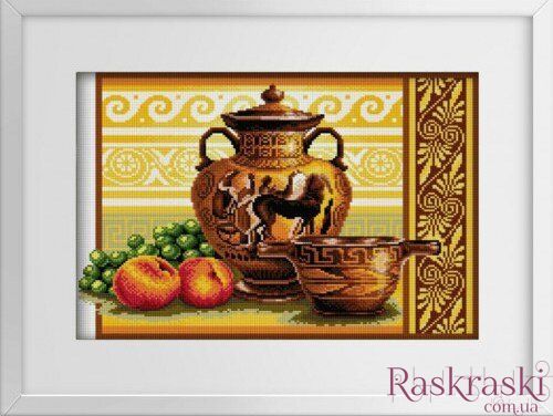 Набор алмазная мозаика Ваза с виноградом (полная зашивка, квадратные камни) Dream Art (DA-30213, Без подрамника) фото интернет-магазина Raskraski.com.ua
