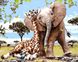 Картина раскраска Слоненок и жираф (MR-Q2089) Mariposa — фото комплектации набора