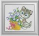 Картина з мозаїки Кошеня в ромашках Dream Art (DA-30900) — фото комплектації набору