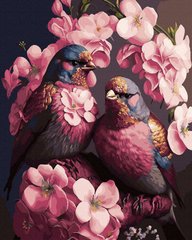 Картина по номерам Романтические птицы (ANG376) (Без коробки)