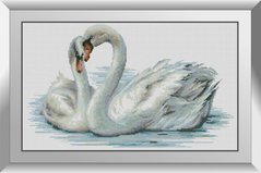 Алмазная вышивка Лебеди любви Dream Art (DA-31251, Без подрамника) фото интернет-магазина Raskraski.com.ua