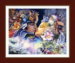 Картина алмазна вишивка Поцілунок (часткова зашивання, круглі камені) Dream Art (DA-10001) фото інтернет-магазину Raskraski.com.ua
