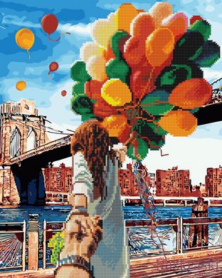 Алмазная картина Следуй за мной Бруклинский мост (GZS1006) Rainbow Art (Без коробки) фото интернет-магазина Raskraski.com.ua