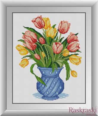 Картина з мозаїки Оберемок тюльпанів Dream Art (DA-30715) фото інтернет-магазину Raskraski.com.ua