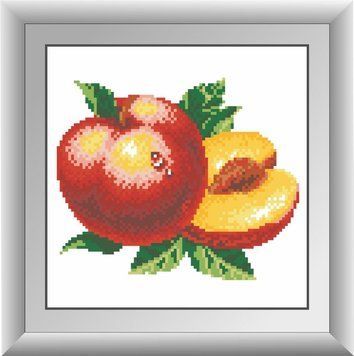 Алмазна картина Персик (повна зашивання, квадратні камені) Dream Art (DA-30270) 23 х 23 см фото інтернет-магазину Raskraski.com.ua