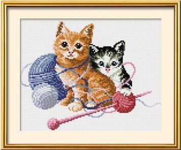 Мозаїка алмазна Кошенята (повна зашивання, квадратні камені) Dream Art (DA-30111) 31 х 25 см фото інтернет-магазину Raskraski.com.ua