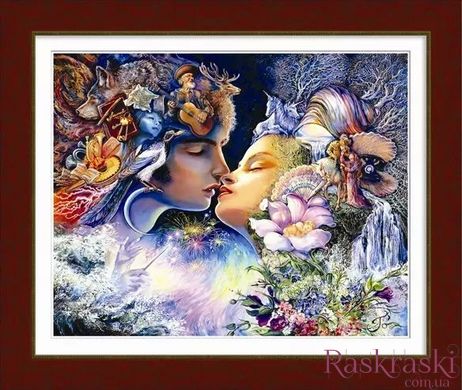Картина алмазная вышивка Поцелуй (частичная зашивка, круглые камни) Dream Art (DA-10001, Без подрамника) фото интернет-магазина Raskraski.com.ua