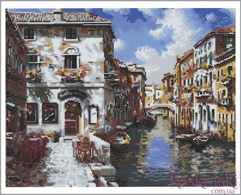 Картина из страз Улица Венеции Алмазная мозаика (OSF052, Без подрамника) фото интернет-магазина Raskraski.com.ua
