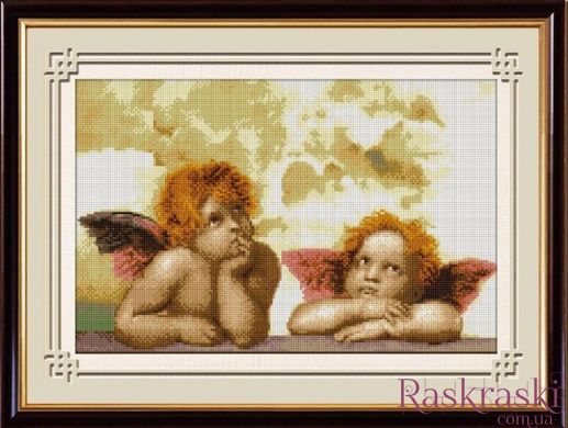 Картина алмазная вышивка Два ангела (полная зашивка, квадратные камни) Dream Art (DA-30162, Без подрамника) фото интернет-магазина Raskraski.com.ua