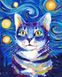 Картина за номерами Кіт в стилі Ван Гога (BRM28568) — фото комплектації набору