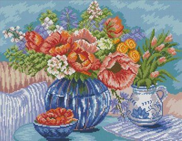 Алмазна мозаїка Квітковий сплеск (46 х 58 см) Dream Art (DA-31783) 46 х 58 см фото інтернет-магазину Raskraski.com.ua