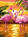 Картина по цифрам Фламинго на закате (VK188) Babylon — фото комплектации набора