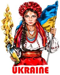 Картина алмазами Защитница Украины My Art (MRT-TN1174, На подрамнике)
