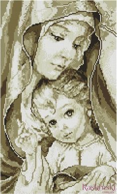 Картина мозаика Богородица с Иисусом ColorArt (CLR-PTP900, На подрамнике) фото интернет-магазина Raskraski.com.ua