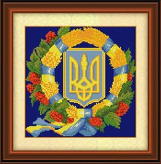 Алмазна вишивка Герб україни 4 (повна зашивання, квадратні камені) Dream Art (DA-30113) фото інтернет-магазину Raskraski.com.ua