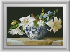 Алмазная живопись Белые лилии Dream Art (DA-30903, Без подрамника) фото интернет-магазина Raskraski.com.ua