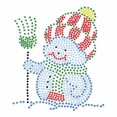 Детская раскраска ватными палочками Снеговичок (КА1-09) Riviera Blanca (Без коробки)