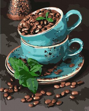 Картина раскраска Ароматные кофейные зерна (NIK-N314) фото интернет-магазина Raskraski.com.ua