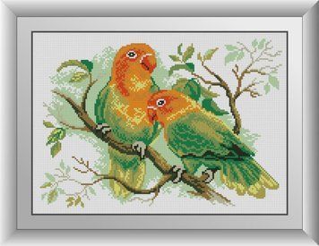 Алмазна живопис Папуги Dream Art (DA-31003) 30 x 42 см фото інтернет-магазину Raskraski.com.ua