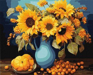 Раскраски по номерам Подсолнечная гармония &copy;art_selena_ua (KHO3264) Идейка 40 х 50 см