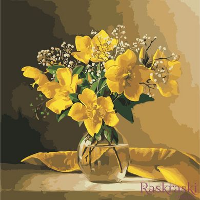 Картини за номерами Яскраво-жовті квіти (AS0953) ArtStory (Без коробки)