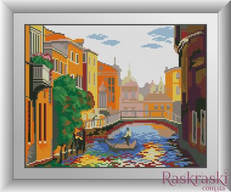 Алмазна техніка Канал у венеції (квадратні камені, повна зашивання) Dream Art (DA-30513) фото інтернет-магазину Raskraski.com.ua